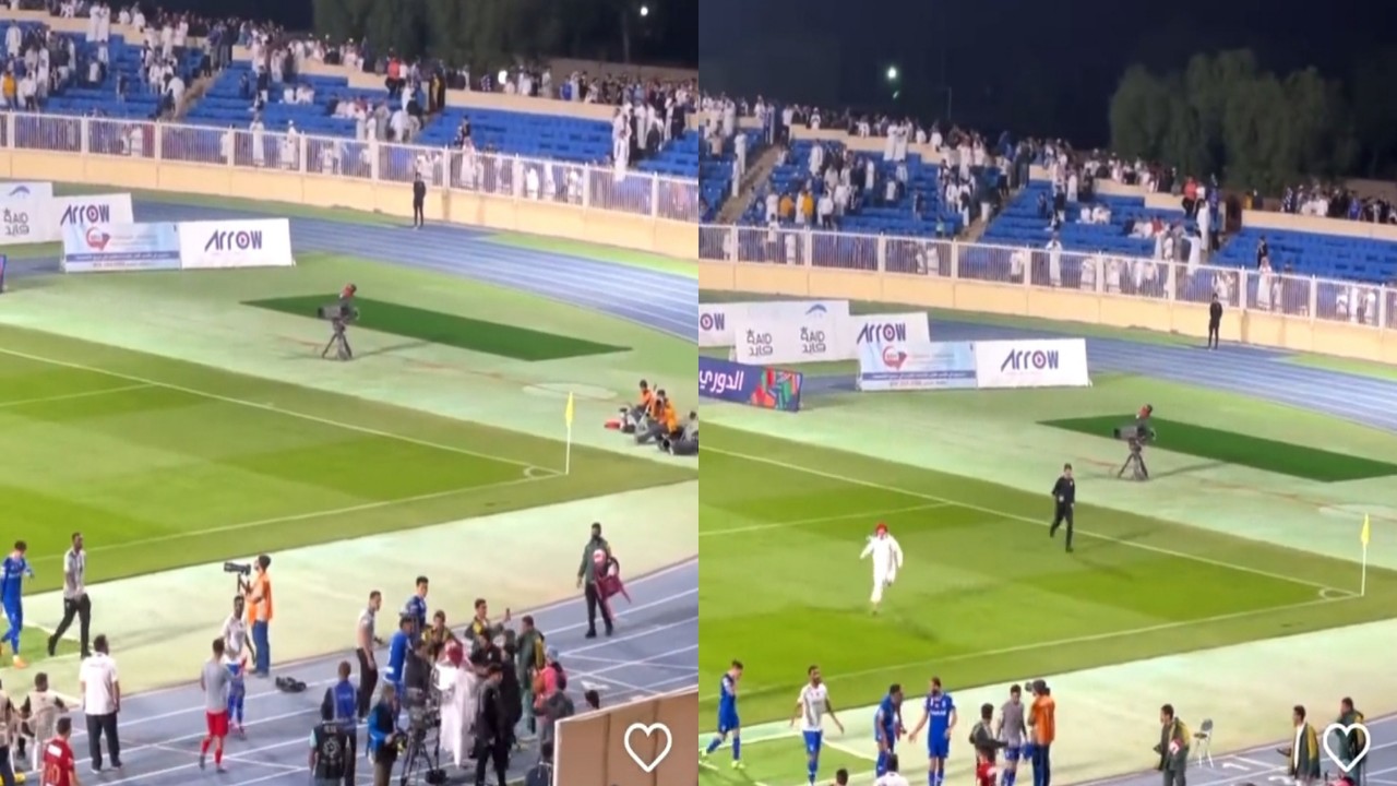 بالفيديو.. مشجع هلالي يقتحم الملعب لاحتضان ” البليهي “