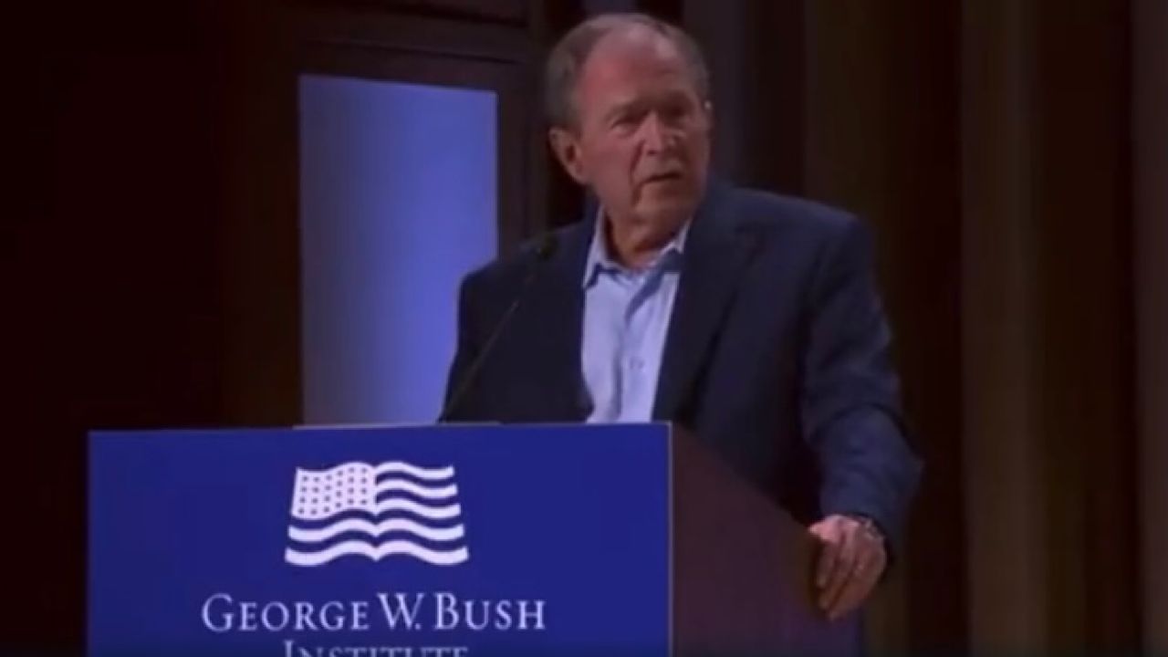 بالفيديو..  جورج بوش يصف غزو العراق بالخطأ الوحشي