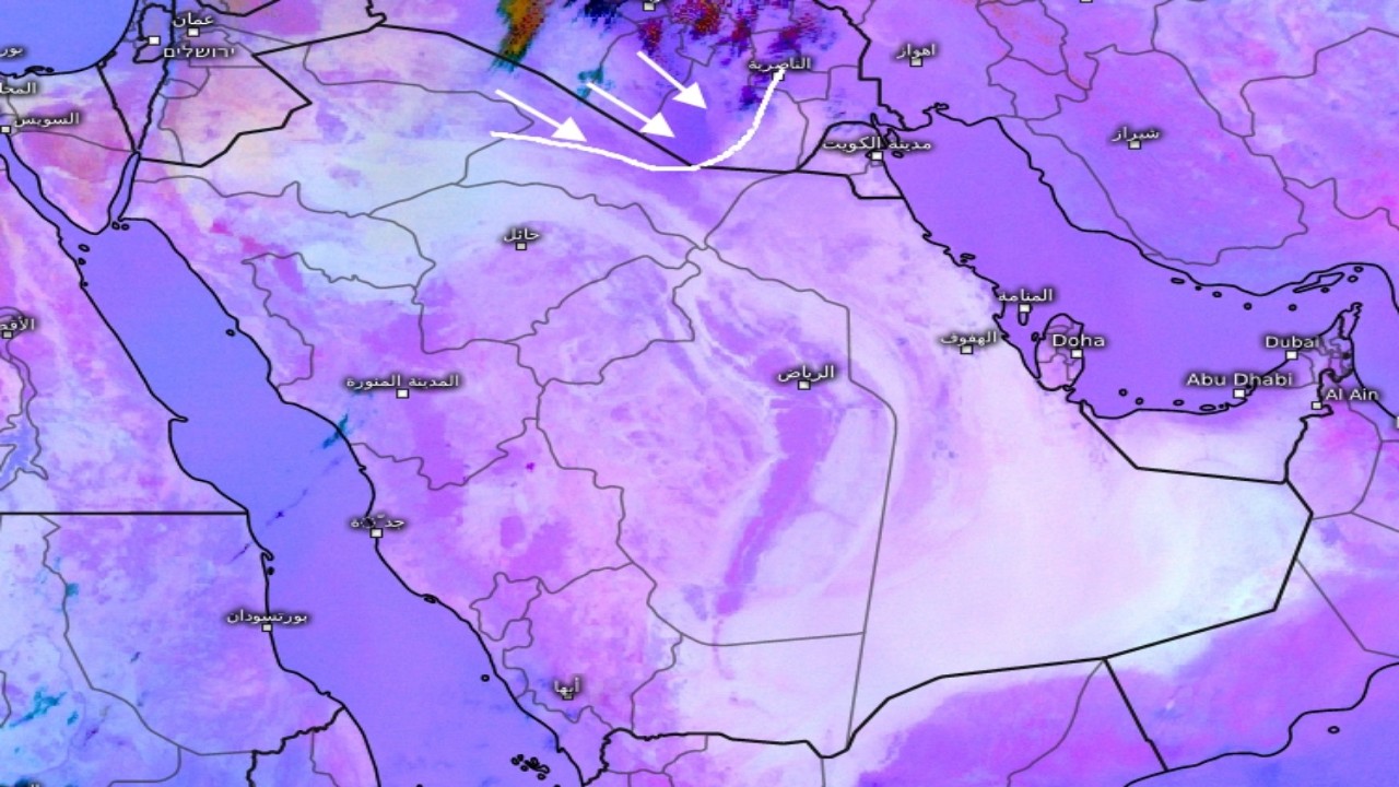 المسند: عاصفة غبارية مبكرة تؤثر على الحدود الشمالية