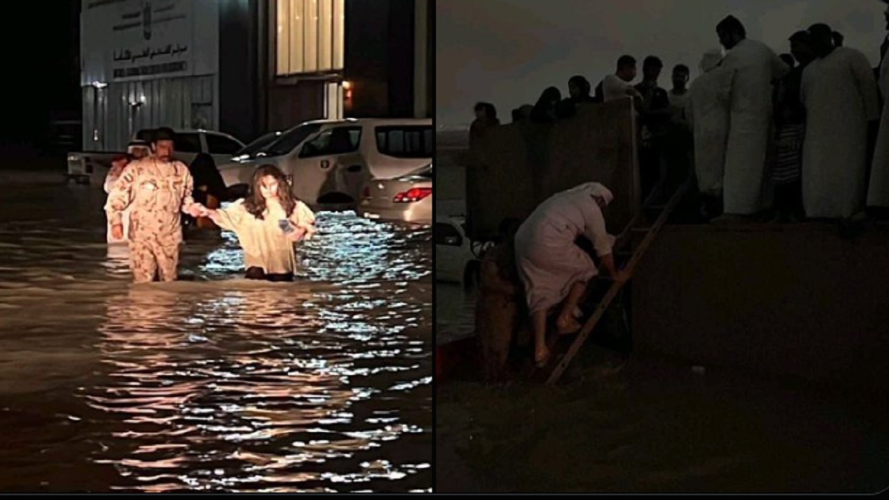 السيول تغرق الإمارات وتوجيه هام من الشيخ محمد بن راشد