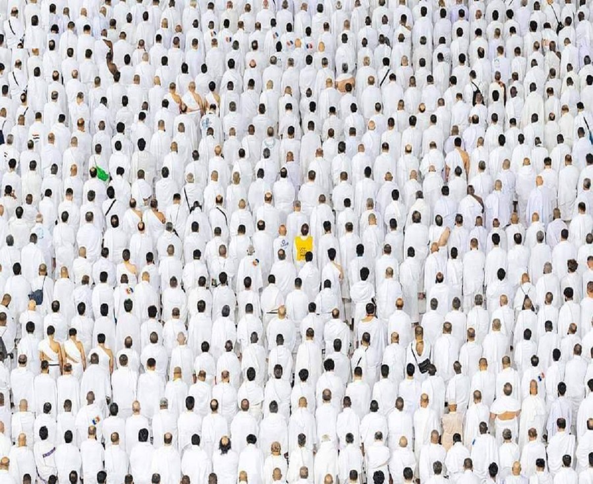 الحجاج من المسجد الحرام في صورة مبهجة