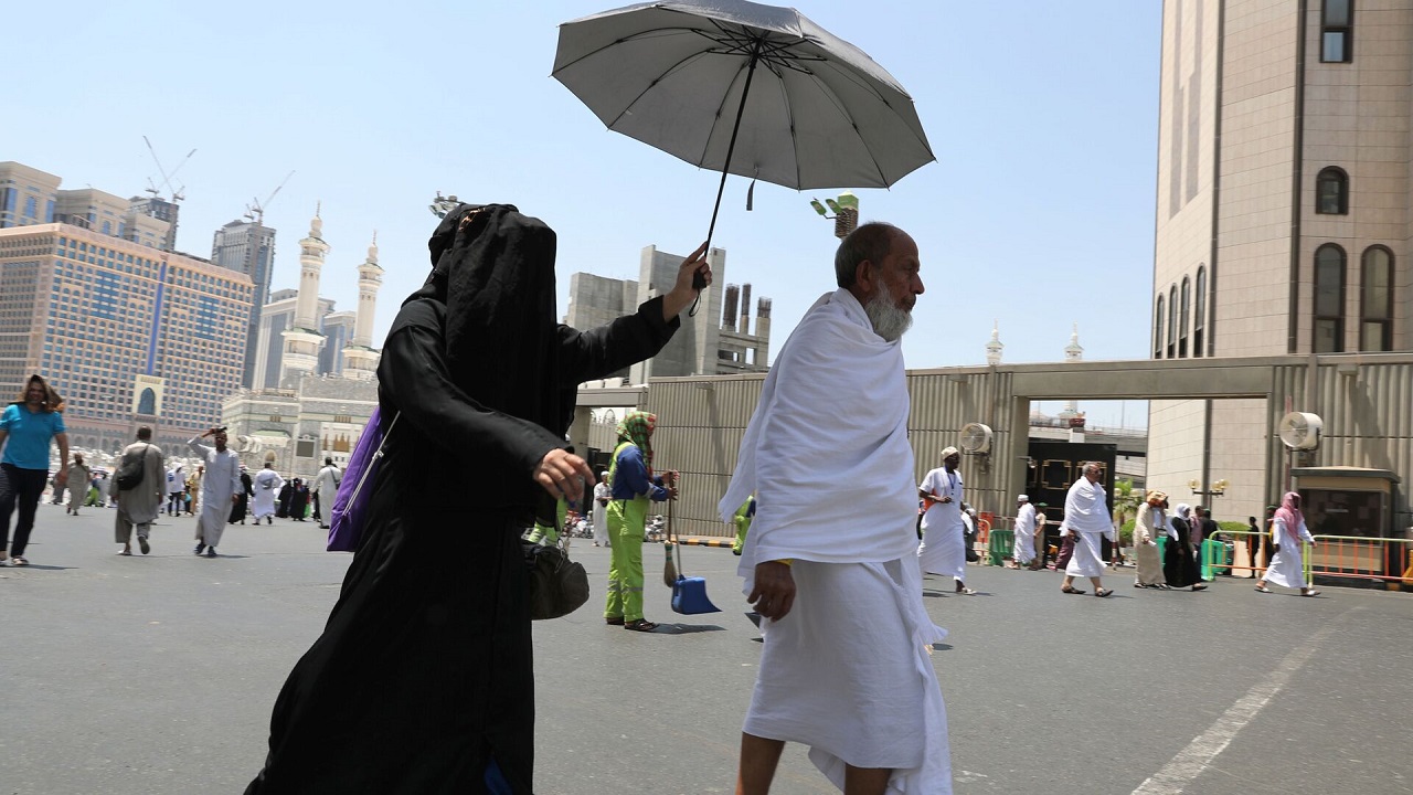 تراوح درجات الحرارة على مكة والمشاعر المقدسة بين 30 – 44 درجة