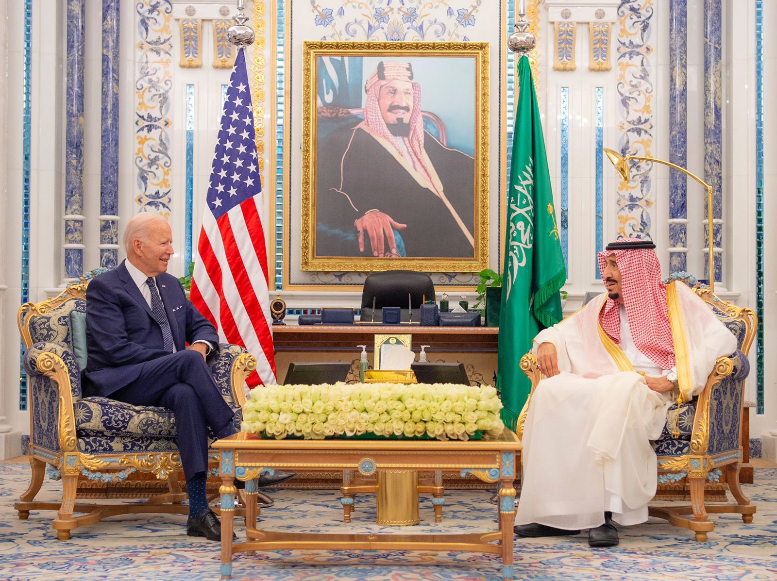 بالفيديو والصور .. خادم الحرمين الشريفين يلتقي الرئيس الأمريكي