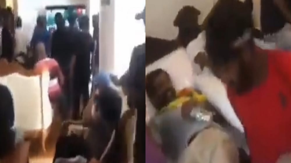 بالفيديو.. المتظاهرون يقتحمون غرفة نوم رئيس سريلانكا