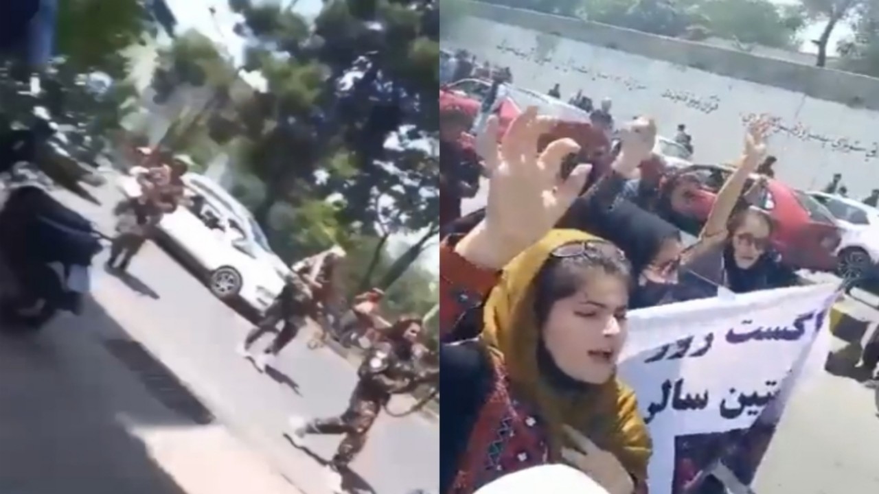 بالفيديو.. لحظة إطلاق النار على نساء أفغانيات يطالبن بالحقوق والحرية