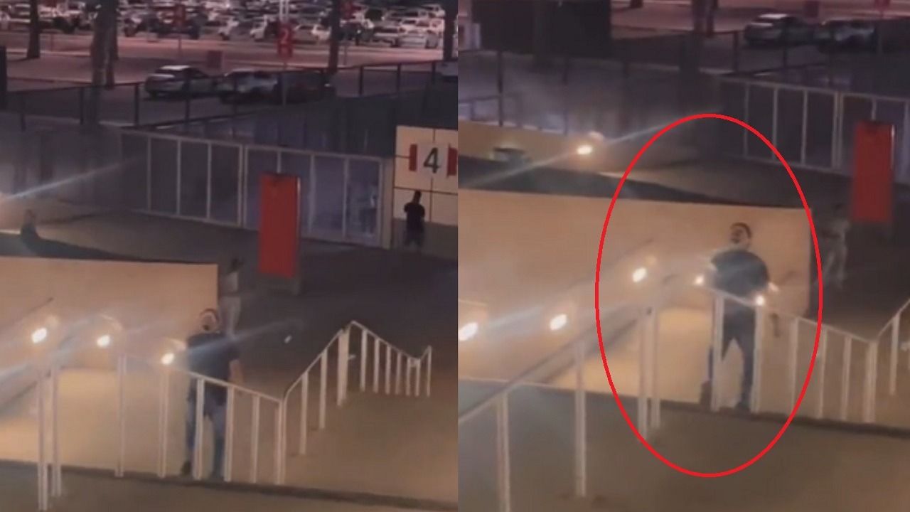 فيديو.. الأهلاويون يخرجون مشجعًا اتحاديًا من ملعب الجوهرة