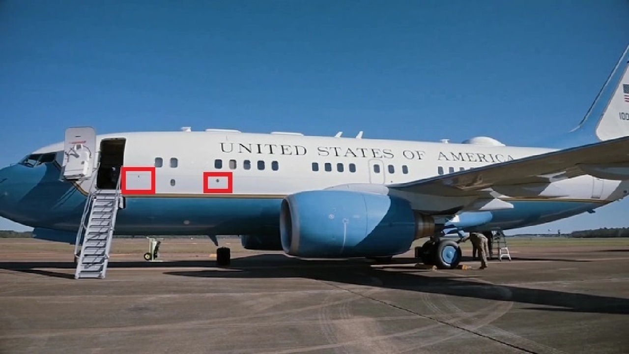 بالصور.. ثقوب مريبة في طائرة &#8220;بيلوسي&#8221; بعد مغادرتها لتايوان