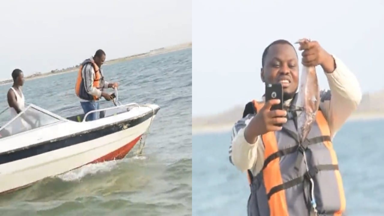بالفيديو.. صياد يخطئ ويلقي جواله بالبحر بدلا من السمكة