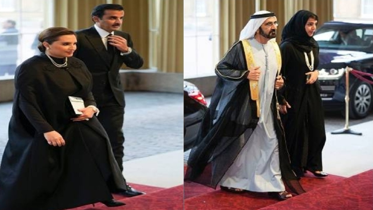 لحظة وصول حاكم دبي وأمير قطر للمشاركة في جنازة الملكة إليزابيث