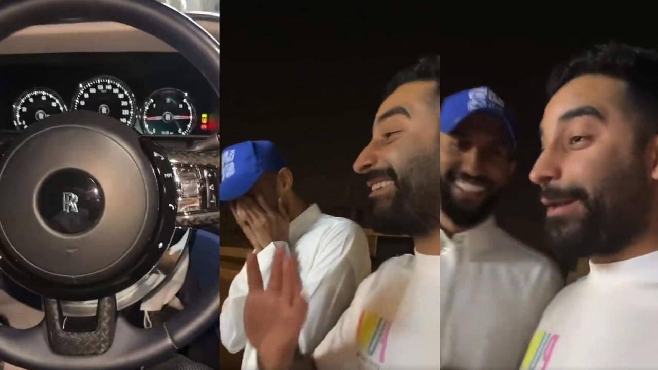فيديو..سلمان الفرج يحتفل بسيارته الجديدة