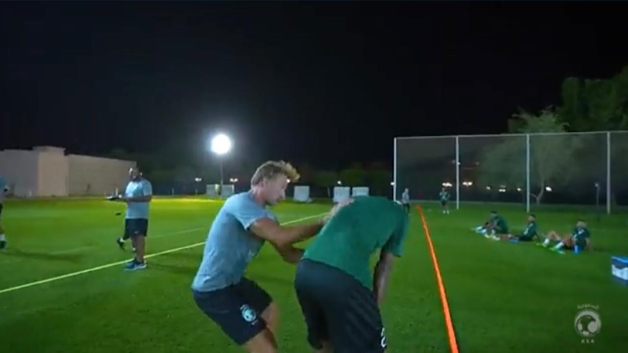 بالفيديو.. جانب من تدريبات المنتخب الوطني استعدادًا لكأس العالم