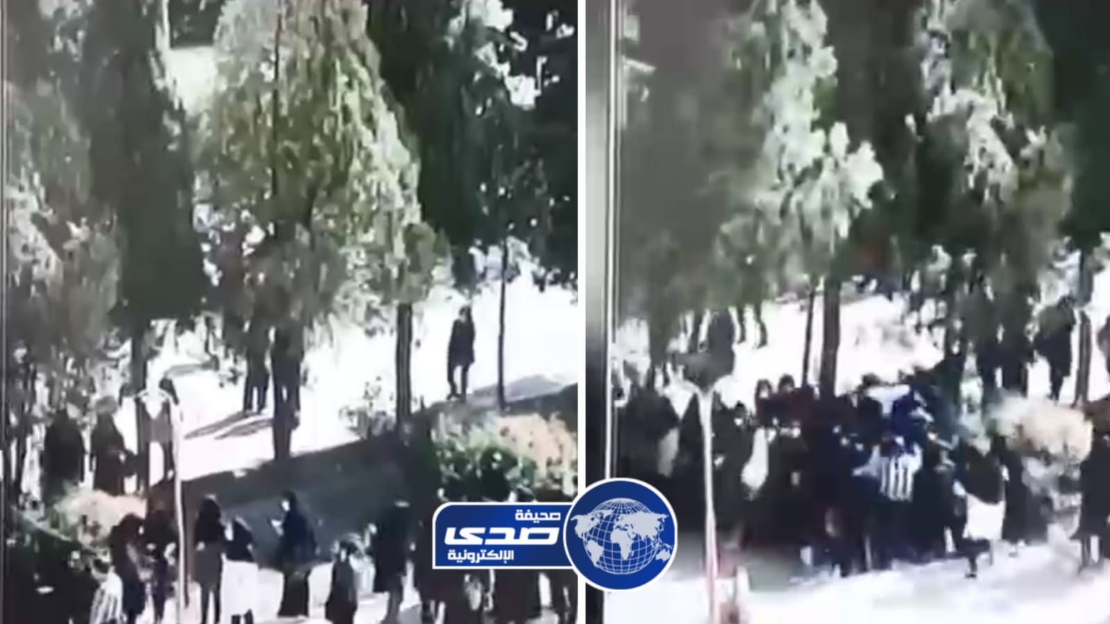 بالفيديو .. مُخبر ملالي يتلقى علقة سخنة على يد طالبات