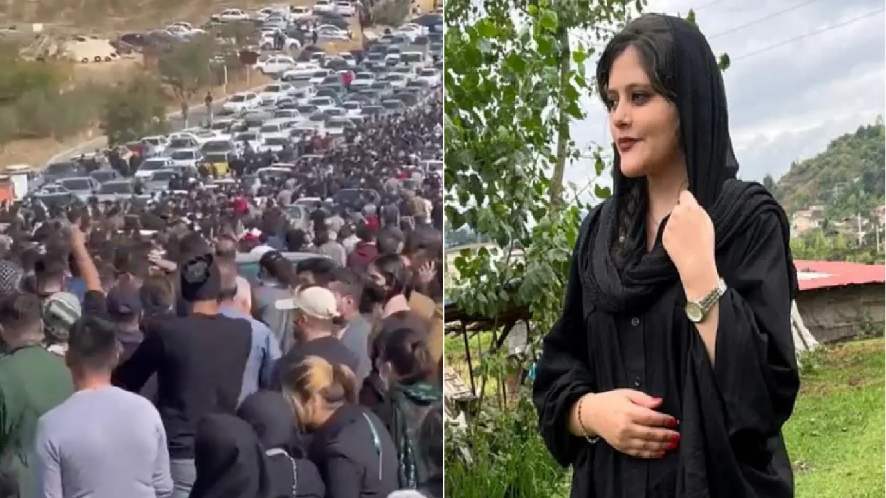 شاهد.. حشود ضخمة تتجه نحو قبر مهسا أميني في إيران