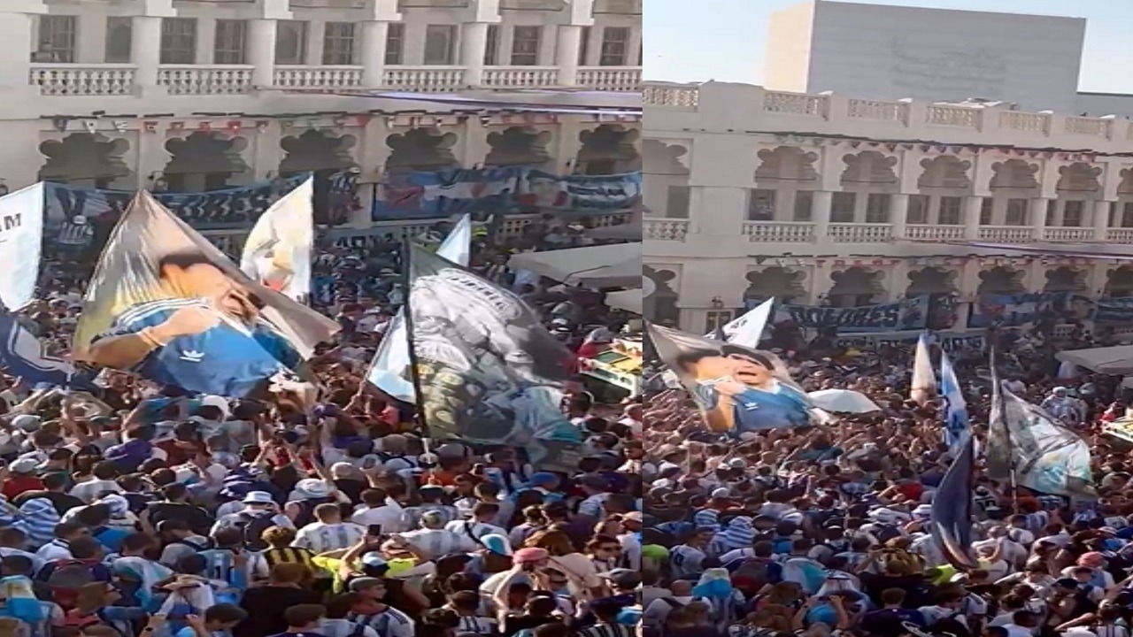 فيديو..جمهور الأرجنتين يقدم مشاهد سحرية في سوق واقف