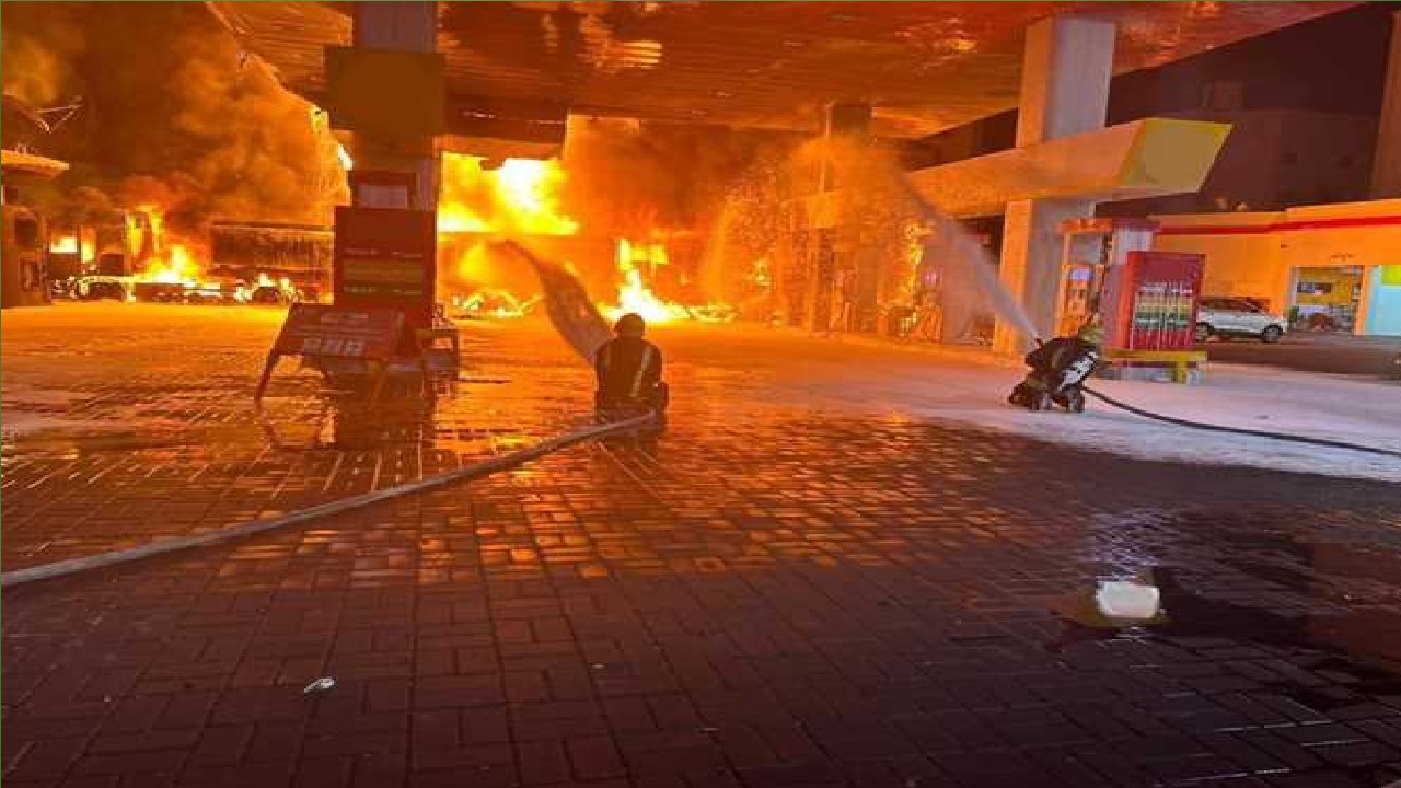 “شركة خدمات النفط”: لا خسائر بحريق محطتنا بالمدينة المنورة وجاري التحقيق في الحادث