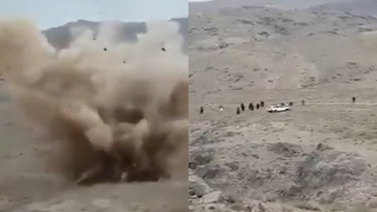 فيديو..تطاير أشلاء الحوثيين جراء انفجار سيارة مفخخة في كمين محكم