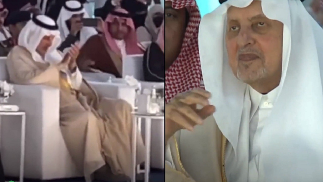 بالفيديو.. أمير مكة يتفاعل مع أغنية حفل جائزة الأمير عبدالله الفيصل للشعر العربي