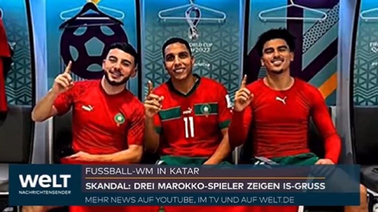 شاهد .. مغردون يسخرون من قناة ألمانية شبهت لاعبي المغرب بداعش