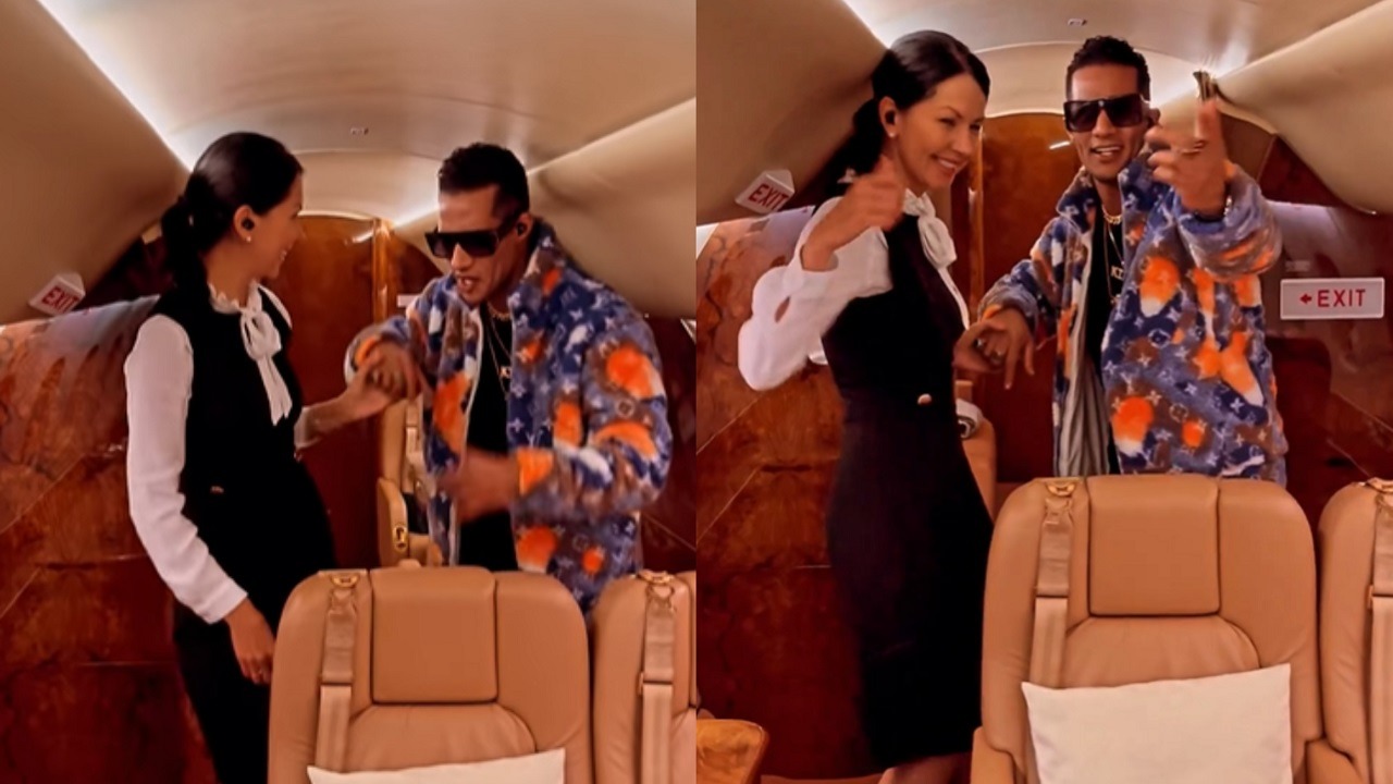 فيديو..محمد رمضان يثير الجدل برقصه مع مضيفة في طائرة خاصة
