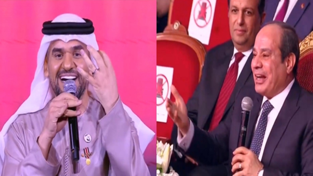 فيديو..الرئيس السيسي يمازح الجسمي: &#8220;خدوك من فرحك&#8221;