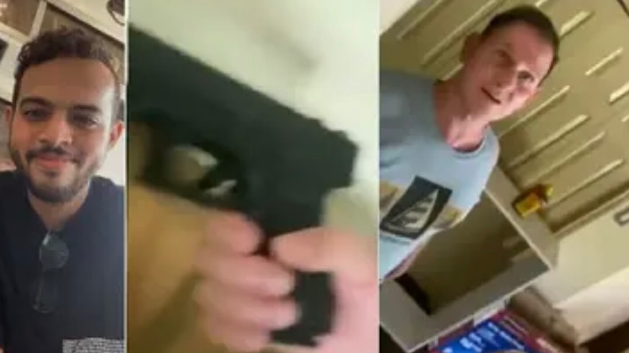 بالفيديو.. تهديد طالب مبتعث بالسلاح من مالك غرفة استأجرها بأمريكا