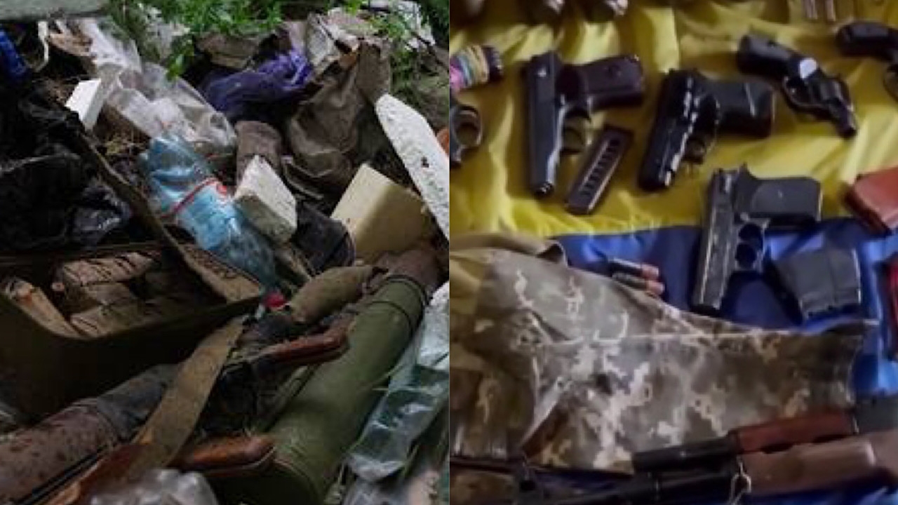 العثور على مخبأ سري لسلاح وذخيرة للمسلحين الأوكرانيين بمقاطعة زابوروجيه (فيديو)