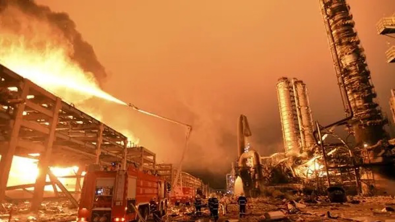 وفاة شخصين وفقدان 12 آخرين جراء انفجار مصفاة ومصنع كيماويات بالصين