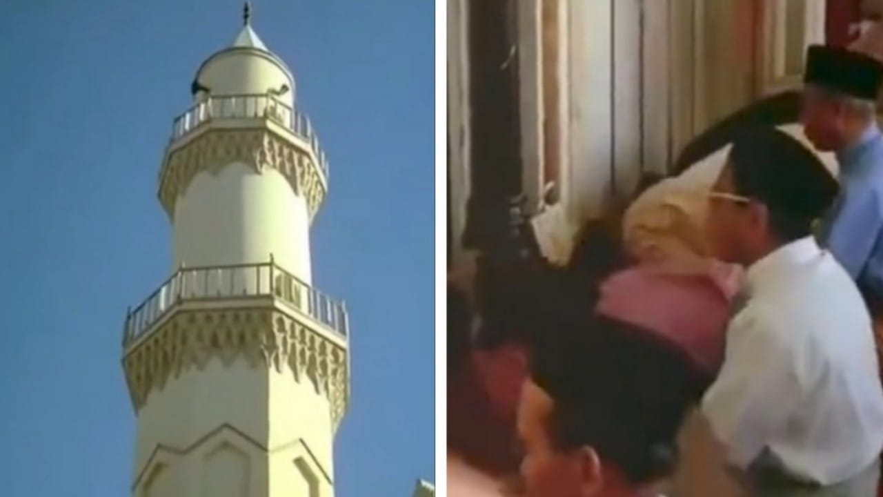 شاهد.. فيديو قديم لمسجد قباء ومسجد القبلتين أثناء زيارة ملك ماليزيا &#8220;عبدالحليم شاه&#8221;