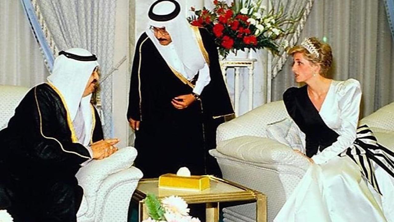 صورة نادرة من التاريخ للملك فهد رفقة الأميرة ديانا