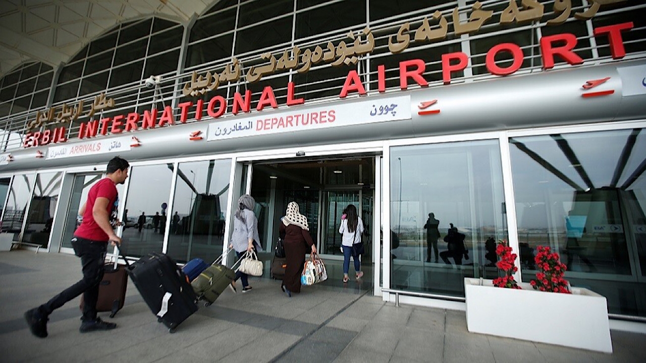 عودة حركة الطيران بمطار أربيل الدولي بعد توقفه بسبب ظروف الطقس