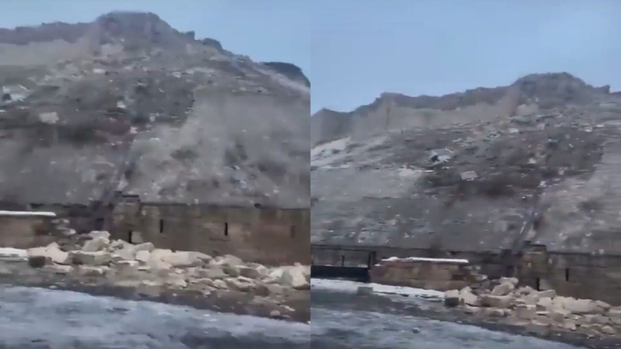 بالفيديو.. انهيار قلعة غازي عنتاب التاريخية في تركيا جراء الزلزال