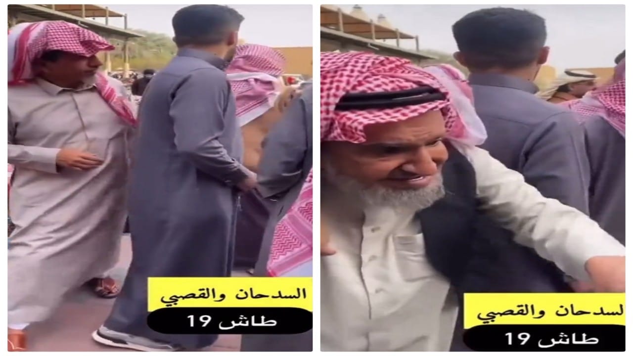شاهد.. القصبي والسدحان في سوق الزل خلال تصوير “طاش ما طاش”