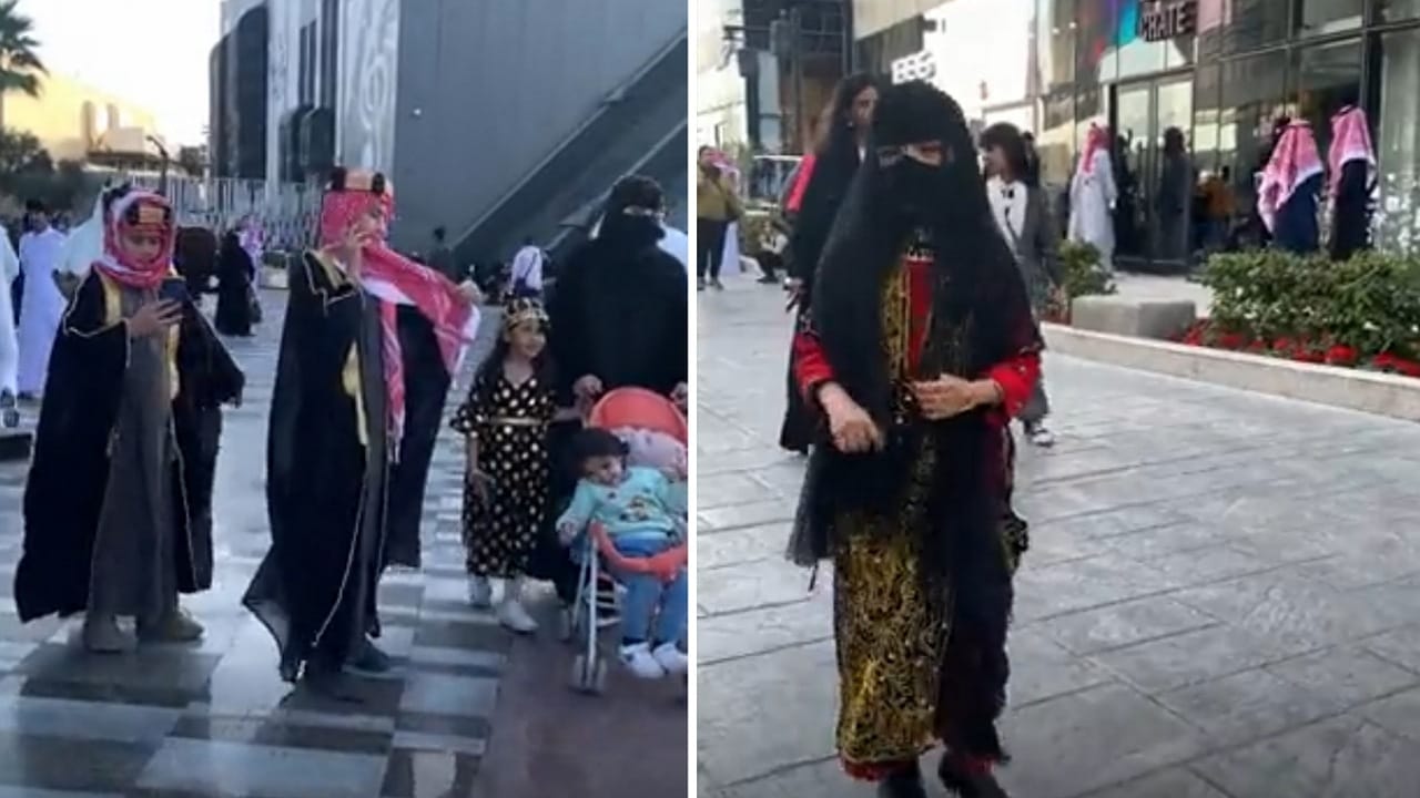 بالفيديو.. المواطنون يبدعون في الأزياء واللباس التراثي في “بوليفارد الرياض”