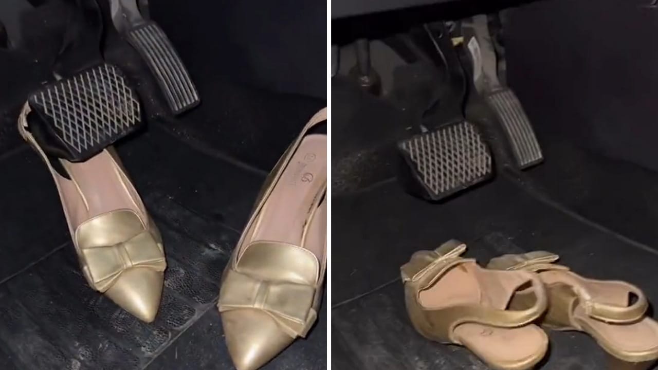 بالفيديو.. مواطن يحذر الفتيات من خلع الأحذية أثناء القيادة