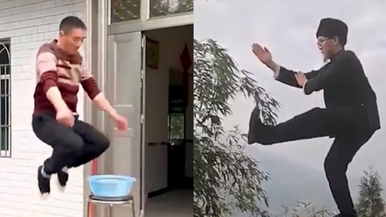 بالفيديو.. رجل صيني يمتلك قدرات فريدة ويقفز بمهارة دون أن يفقد توازنه