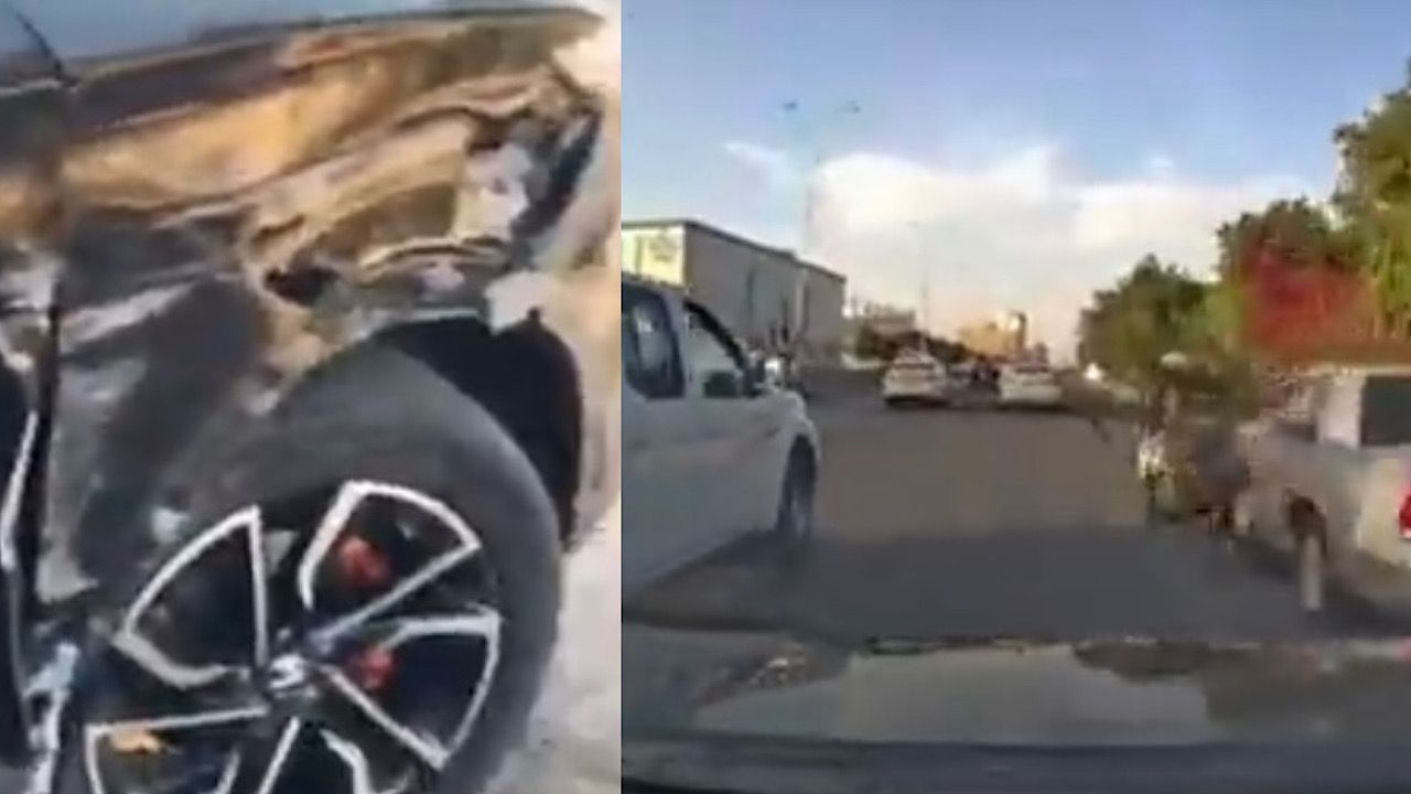 بالفيديو.. وقوف خاطئ ‬⁩ يتسبب بحادث لقائد سيارة في الطائف