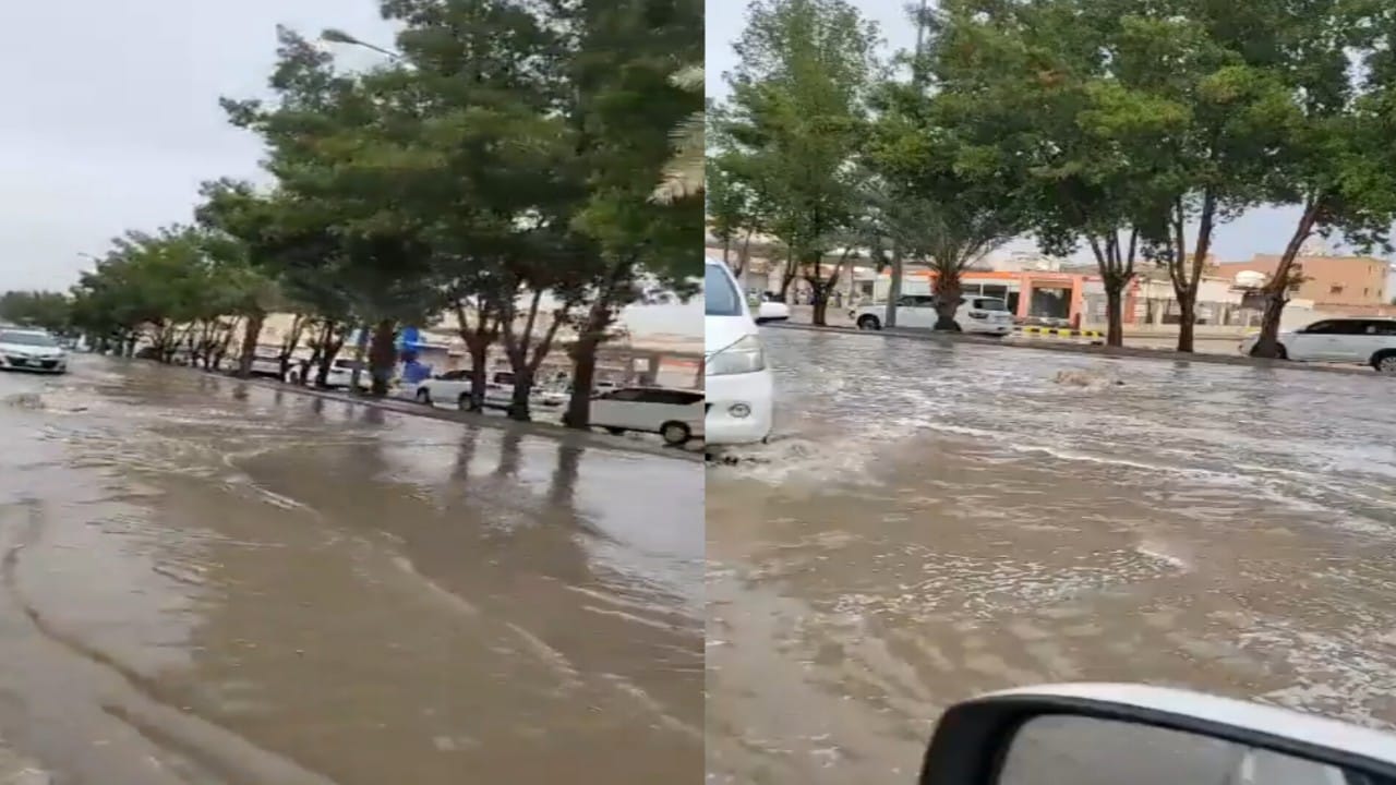 بالفيديو.. هطول أمطار غزيرة على الرياض