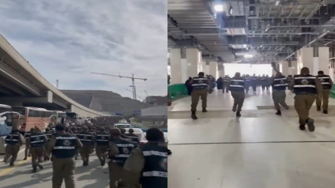 بالفيديو.. فرحة رجال الأمن بمكة المكرمة بعد صلاة العيد عقب انتهاء مهمتهم بنجاح