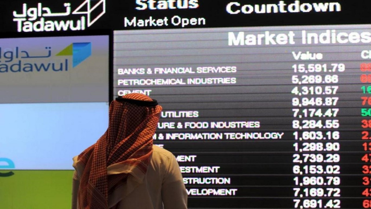 مؤشر سوق الاسهم ينهي آخر جلسة قبل إجازة عيد الفطر على ارتفاع