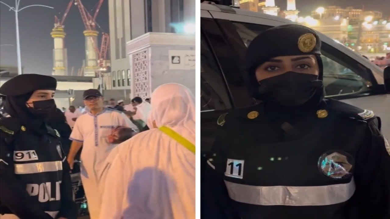 شاهد.. الشرطة النسائية تشارك في تنظيم ⁧‫موسم العمرة‬⁩ في ⁧‫ رمضان‬⁩