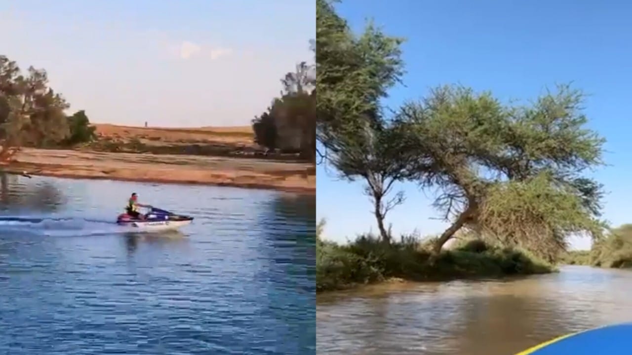 بالفيديو.. أودية شمال الرياض تتحول إلى أنهار