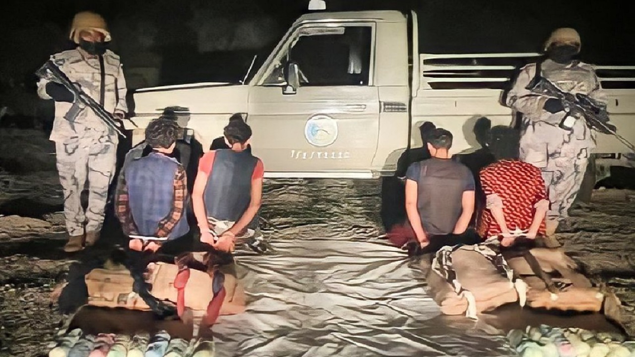 القبض على 4 مخالفين لنظام أمن الحدود لتهريبهم نبات القات المخدر بعسير
