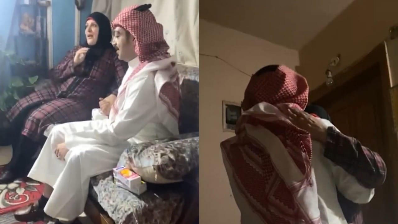 لحظة لقاء مواطن بوالدته المصرية بعد فراق دام 32 عامًا.. فيديو