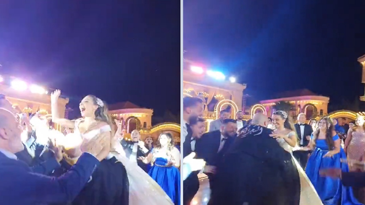 عريس يحمل عروسه على طريقة ميسي في كأس العالم .. فيديو
