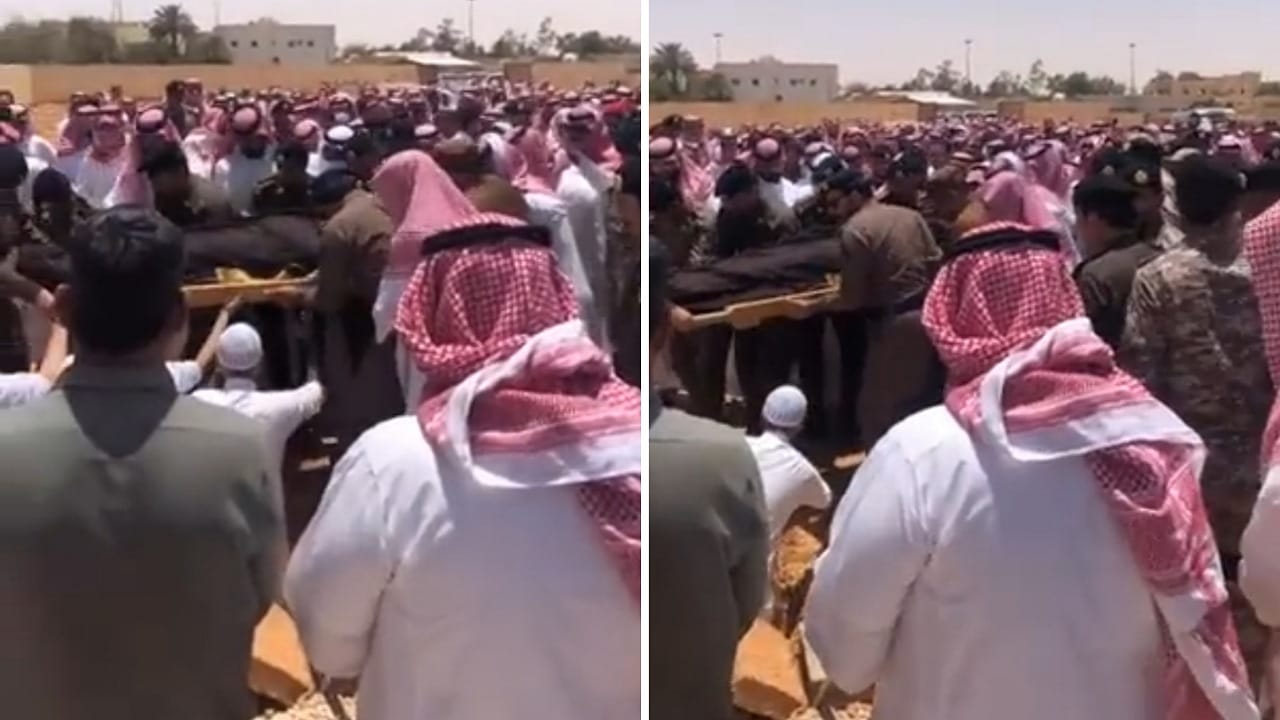 جموع غفيرة تشيع جثمان الشهيد عبدالعزيز الفريح في رفحاء &#8211; فيديو