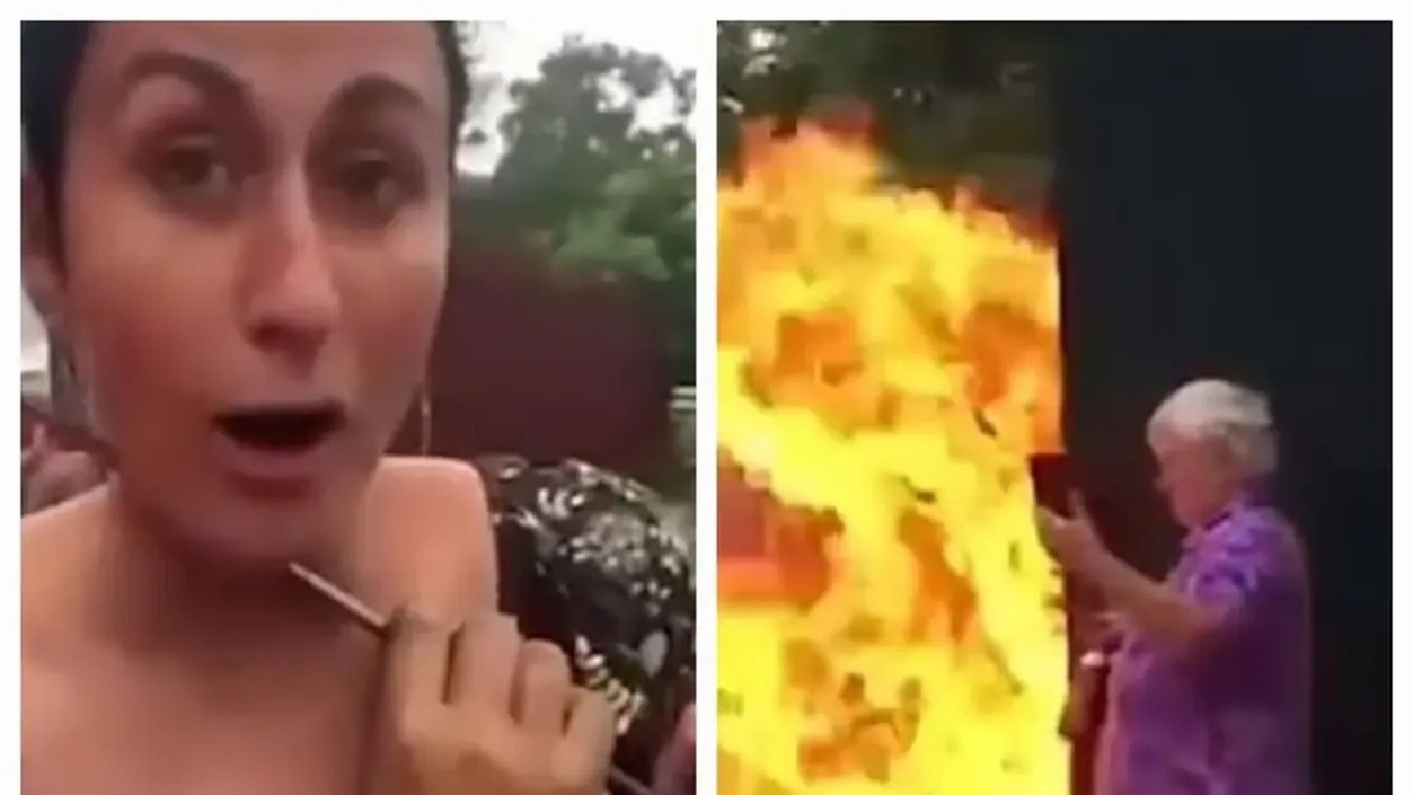 متقاعد يضرم النيران في جاره ويطلق سهما على امرأة &#8211; فيديو وصور