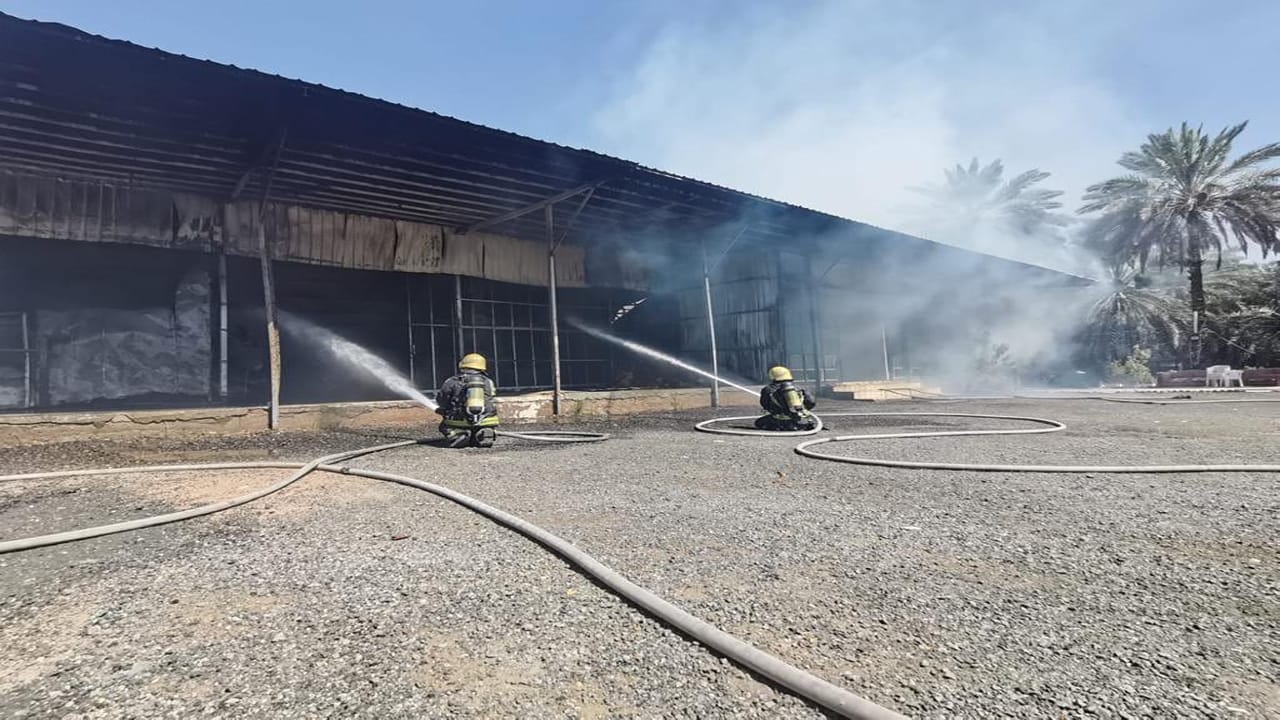 إصابة شخص إثر نشوب حريق في مزرعة بالمدينة المنورة