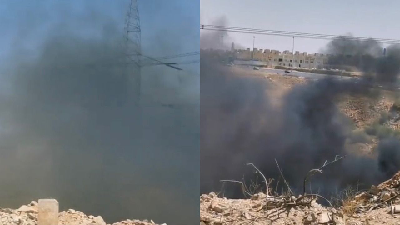 مدني الرياض يباشر حريق اندلع في وادي نمار .. فيديو