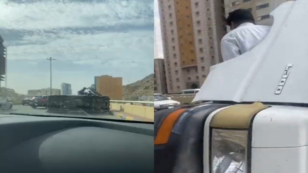 شاب يتوقف للمساعدة في حادث فاصطدمت به سيارة أخرى.. فيديو