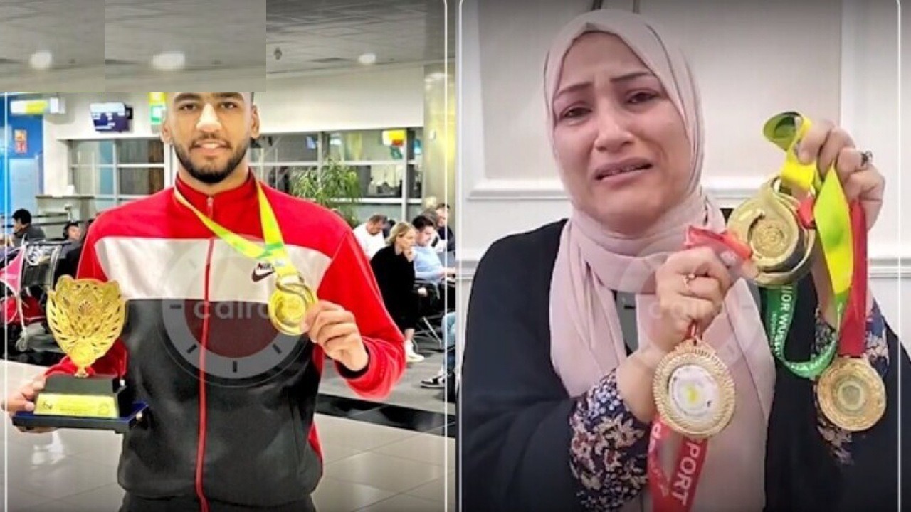 بالدموع والحرقة .. والدة بطل مصر في الكونج فو تعرض ميدالية ذهبية للبيع .. فيديو